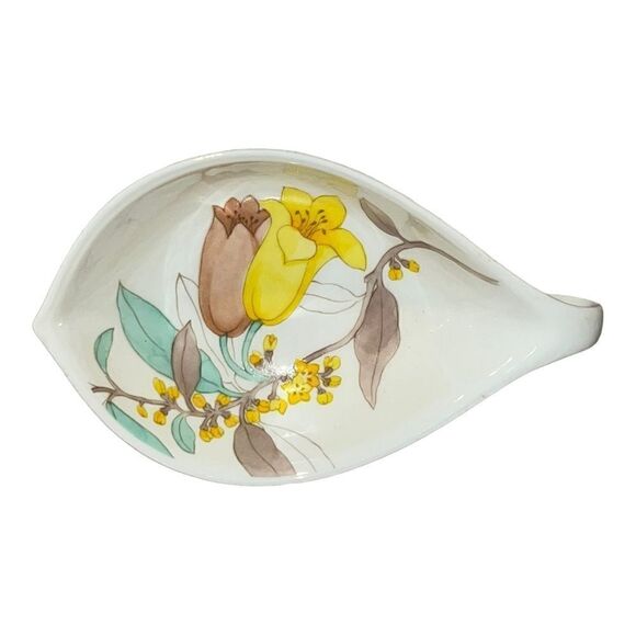 Mikasa Cinderella Lily Flower Bone China Creamer Dish FujiKaki Narumi Japan - Picture 1 of 6